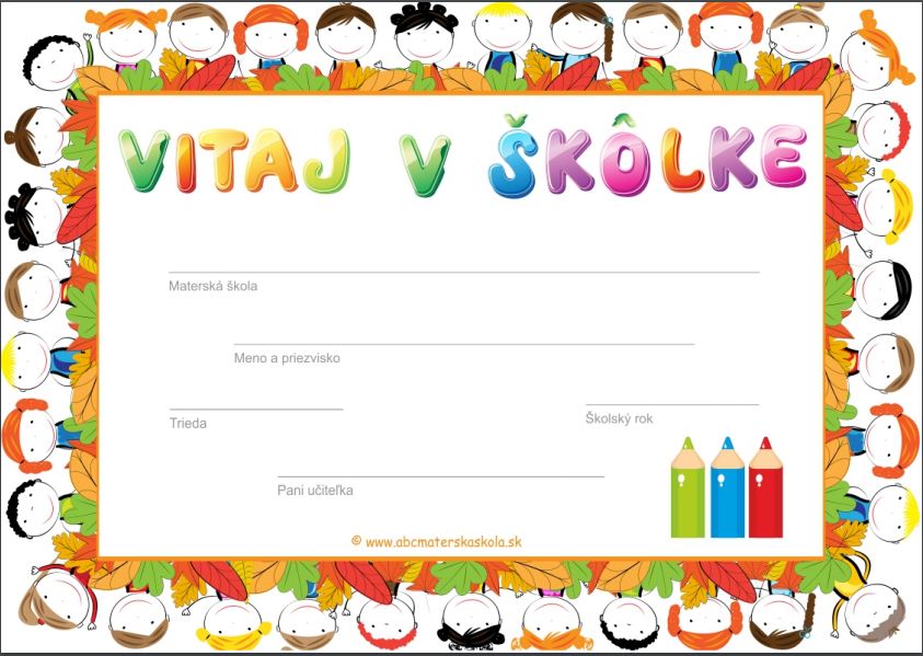 Vitaj v škôlke