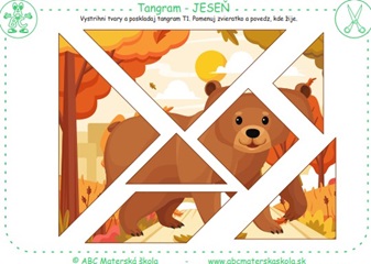 Tangram lesné zvieratá 1