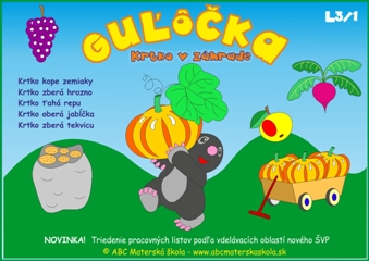 Guľôčka Krtko v záhrade