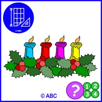 hra adventný venček - priraď podľa poradia