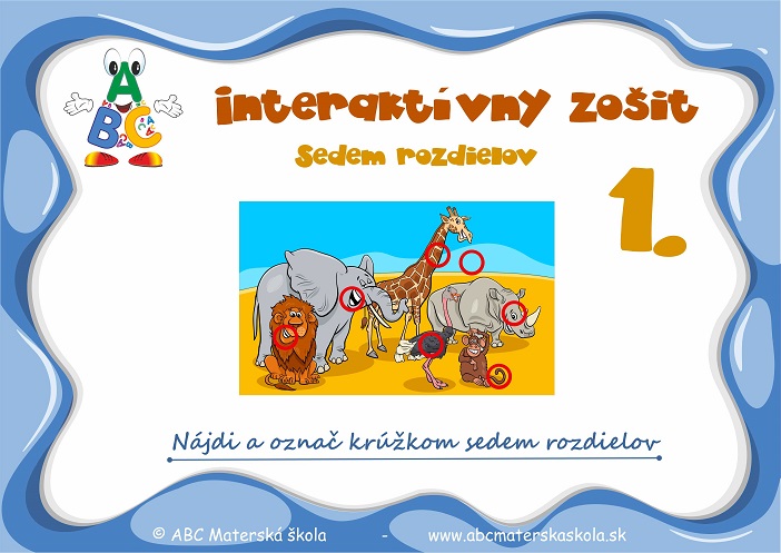 Hľadaj 7 rozdielov - Interaktívny zošit Flipchart