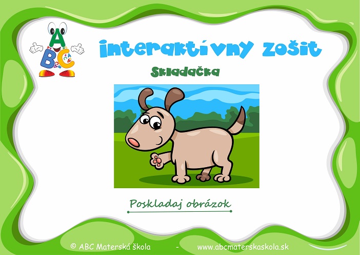 Skladačka zvieratá - Interaktívny zošit Flipchart