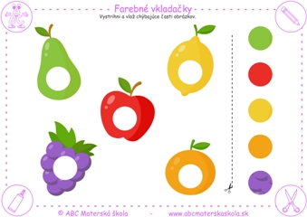 Farebné vkladačky