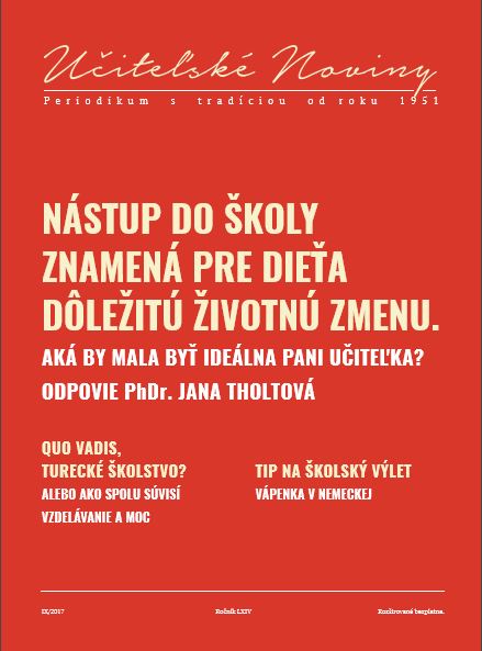 Učiteľské noviny september 2017