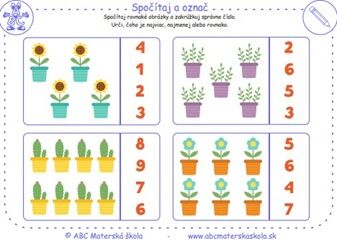 Jarná matematika - Spočítaj a označ číslo_02