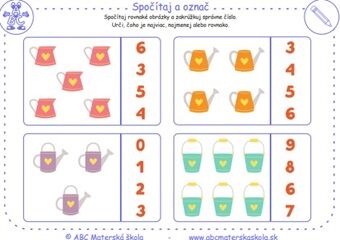 Jarná matematika - Spočítaj a označ číslo_03