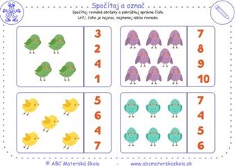 Jarná matematika - Spočítaj a označ číslo_04<br>
