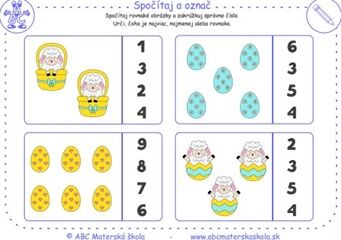 Jarná matematika - Spočítaj a označ číslo_10